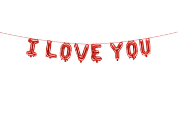 Balony foliowe 14" Fraza "I LOVE YOU" czerwona
