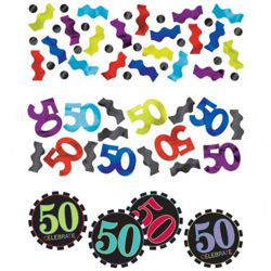 Kolorowe urodziny - konfetti numer 50 3pak 34g