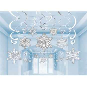 Świderki dekoracyjne Płatki Śniegu 30 sztuk