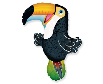 Balon foliowy 14" na patyczku - ZOO - Ptak Tukan