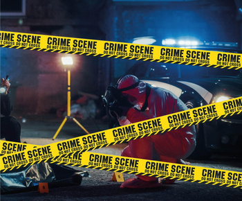 Taśma ostrzegawcza "Crime Scene" 6m