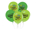 Game on - Balony gumowe 12" zielone 5 sztuk