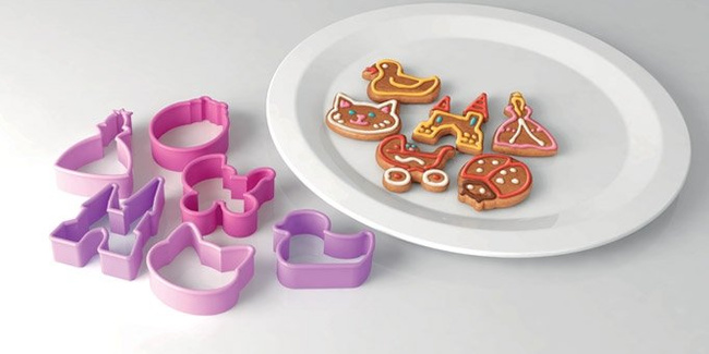 DELICIA - Wykrawacze do ciastek dla DZIEWCZYNEK 6 sztuk