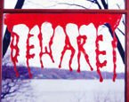 Krwawy napis: "Beware!"
