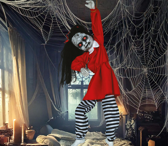 Interaktywna wisząca upiorna lala 100cm