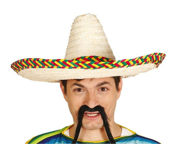 Sombrero Meksykańskie - słomkowe z obwódką
