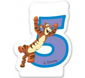 Świeczka Disney Kubuś Puchatek "Cyfra 5"