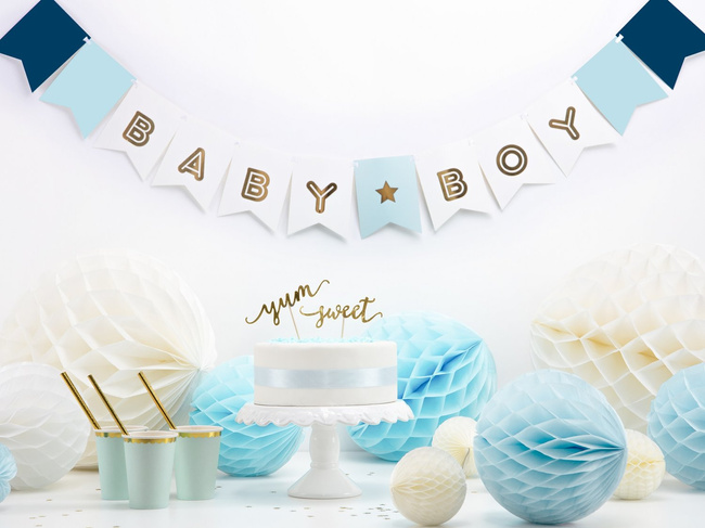 Baby Shower - Baner Baby Boy niebieski 160cm