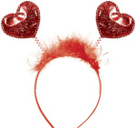 Opaska z sercami brokatowymi