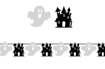 Girlanda halloweenowa "Nawiedzony dom" 3m