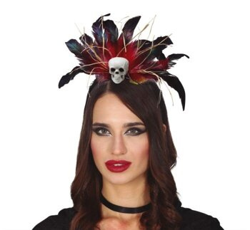 Opaska - Czacha z piórami