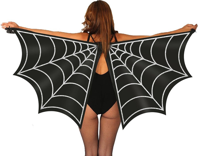 Peleryna pajęczyna, czarna 160x70cm