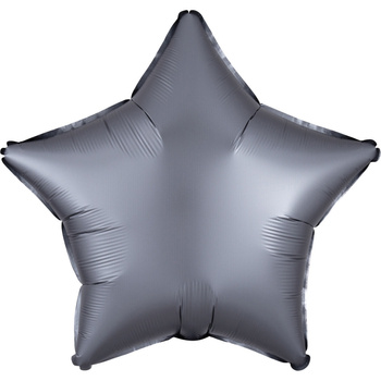 Balon foliowy 19" Gwiazdka Satin - grafitowa