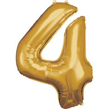 Balon foliowy 34" Złoty numer 4