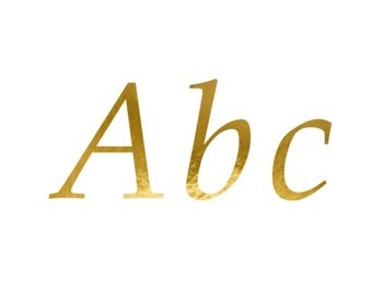 Naklejki na balon LITERY złote 168 elementy