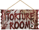 Tabliczka z drewna TORTURE ROOM