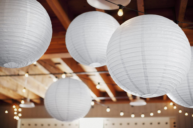 Lampion papierowy 20cm biały