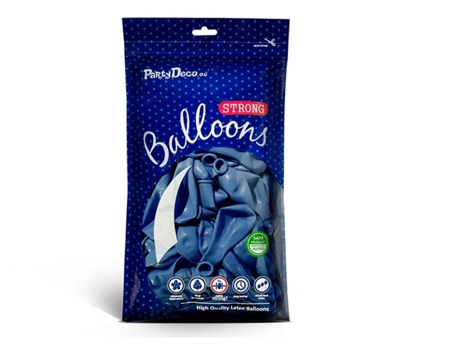 Balony Bel 12" metalik niebieski BLUE 10 sztuk