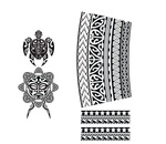 Tatuaż "Wzory azteckie" czarne