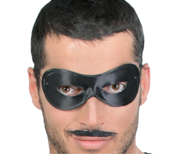 Maska karnawałowa "Pierrot" metalizowana, różne kolory