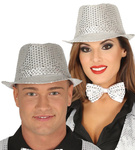 Kapelusz w cekiny - Srebrny