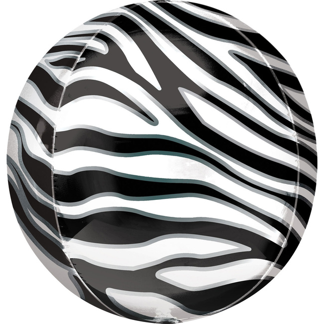 Balon foliowy ORBZ 15" Kula wzór - zebra