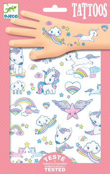 Tatuaże zmywalne - Jednorożce z brokatem