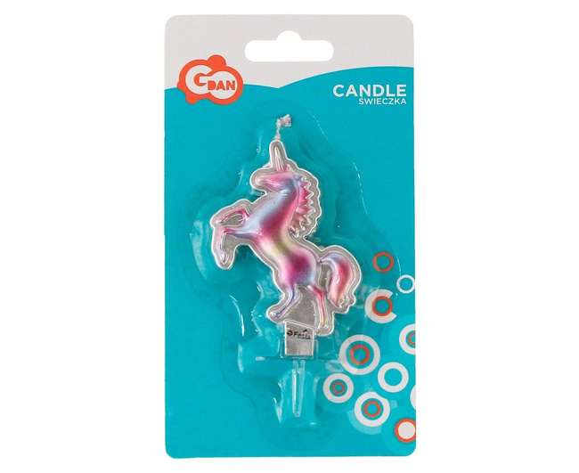 Świeczka piker - Jednorożec metalizowany