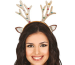 Opaska "Rogi renifera" z dzwoneczkami złote