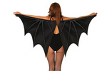Peleryna nietoperza, czarna 150x70cm