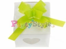 Wstążka ściągana 1cm jasno zielona 50 sztuk