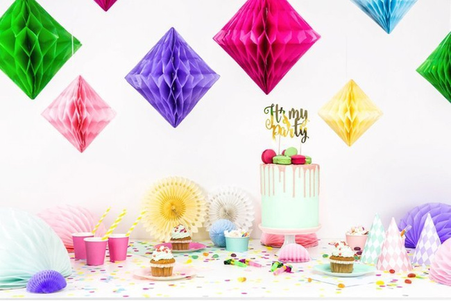 Rozeta honeycomb diament 20cm kremowa