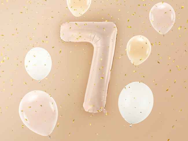 Balon foliowy 28" beżowy numer 7