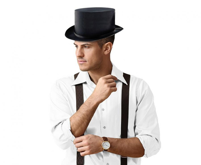 Cylinder czarny - gładki