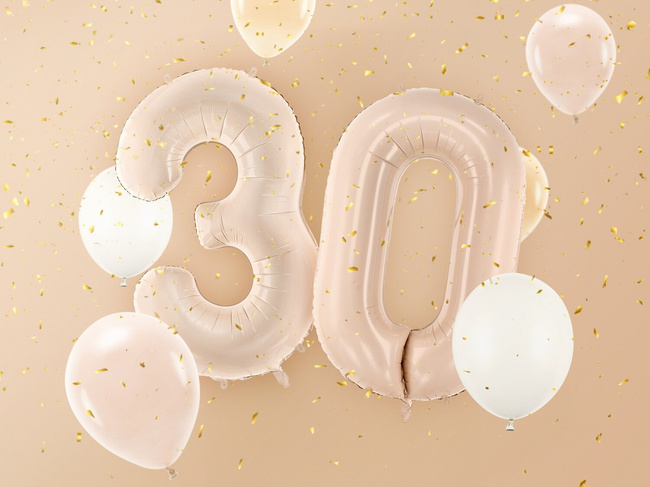 Balon foliowy 28" beżowy numer 3