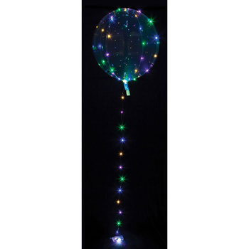 Balon foliowy ORBZ 15" Kula przeźroczysta Clearz - LED kolor