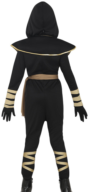 Kostium dziecięcy "Ninja" czarno-złoty