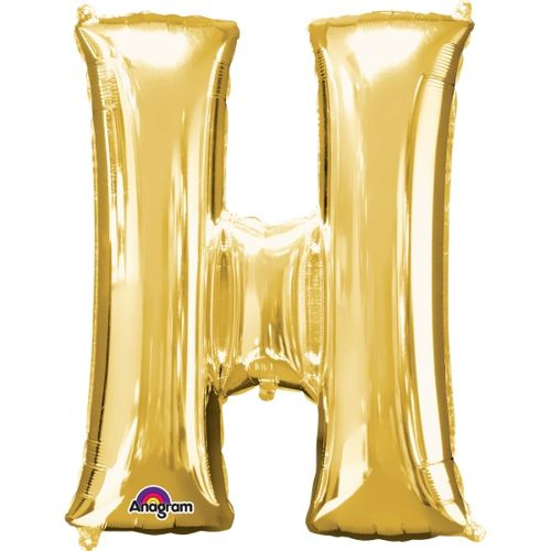 Balon foliowy 16" Złota Litera H