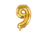 Balon foliowy 14" złota mini cyfra 9