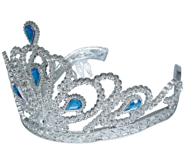 Diadem dziecięcy srebrno - niebieski