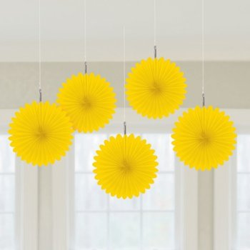 Rozety ozdobne - żółte 5 sztuk