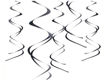 Świderki dekoracyjne 60 cm - czarne 5 sztuk