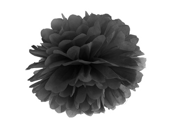 Pompon bibułowy 25cm - czarny