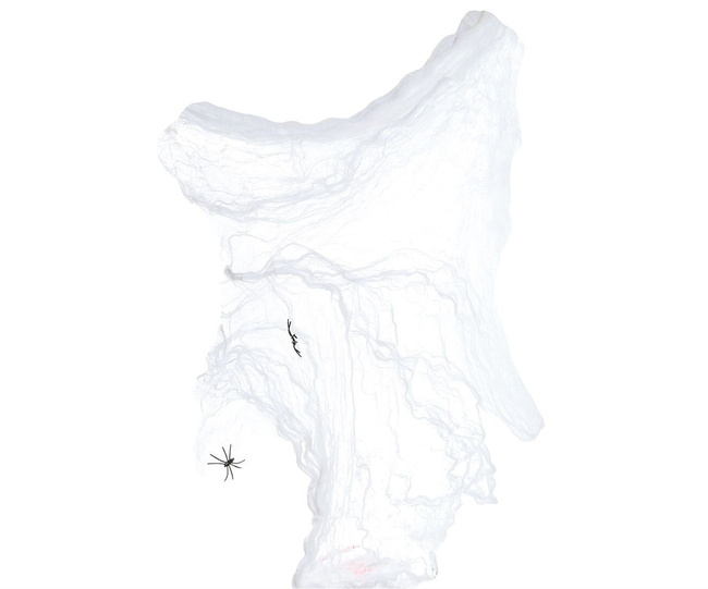 Pajęczyna - dekoracja na halloween 500g + 4 pająki