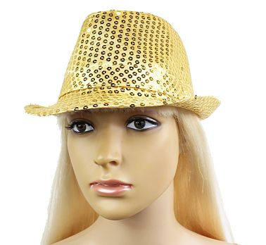 Kapelusz w cekiny - Złoty