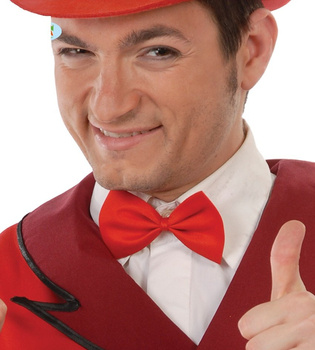 Muszka satynowa - czerwona