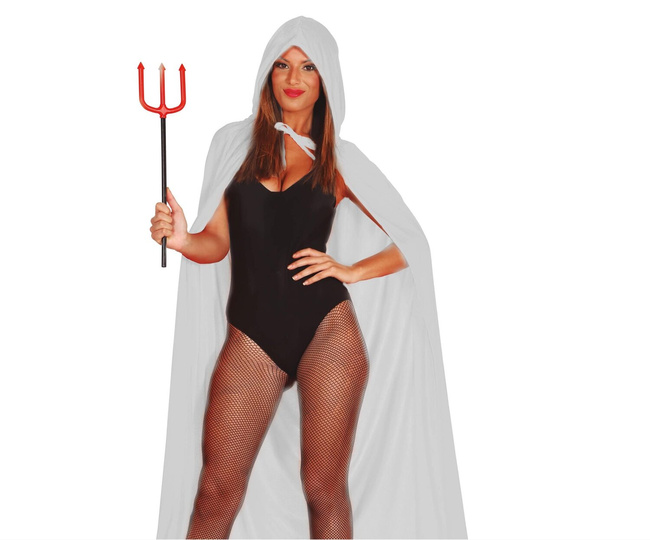 Peleryna z kapturem 130cm biała