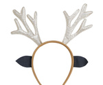 Opaska "Rogi renifera" z dzwoneczkami złote