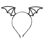 Opaska koralikowa "Skrzydła nietoperza" czarna