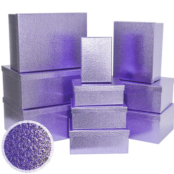 Pudełko ozdobne prostokątne 11100018 - fioletowe